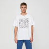 Tshirt With Contrast Floral Illustration