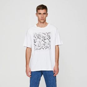 Tshirt With Contrast Floral Illustration